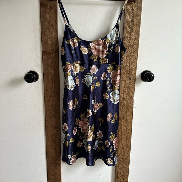 Vintage 90s Temper Floral Silky Slip Dress Made in USA Women’s sz 11 euc - Picture 6 of 16